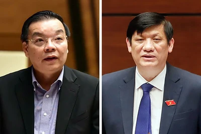 Hai bị can Chu Ngọc Anh và Nguyễn Thanh Long.