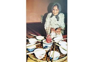 Bức ảnh nổi tiếng về Mẹ Việt Nam Anh hùng Nguyễn Thị Thứ của NSNA Trần Hồng.