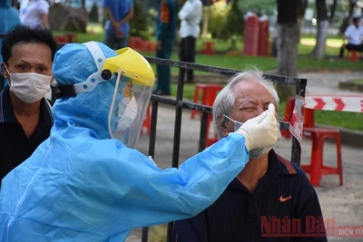 Xét nghiệm Covid-19 tại Đà Nẵng. 