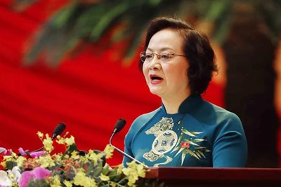 Bộ trưởng Nội vụ Phạm Thị Thanh Trà, Ủy viên Hội đồng Bầu cử quốc gia. (Nguồn: TTXVN)