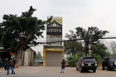Quán karaoke Luxury, nơi xảy ra án mạng.