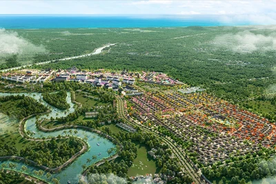 Phân khu Koto sở hữu vị trí đắc địa bậc nhất trong quần thể Sun Beauty Onsen. (Ảnh phối cảnh minh họa)