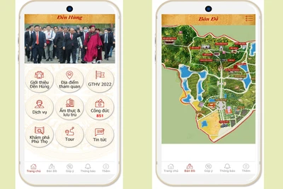 Ứng dụng du lịch thông minh về Đền Hùng.