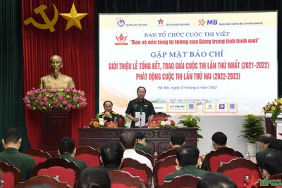 Quang cảnh buổi gặp mặt báo chí. (Nguồn: Báo Quân đội nhân dân)