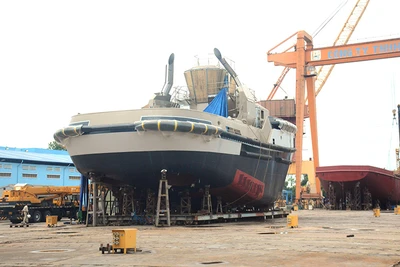 Công ty Đóng tàu Sông Cấm triển khai thi công tàu kéo-đẩy cho đối tác Tập đoàn Damen (Hà Lan).