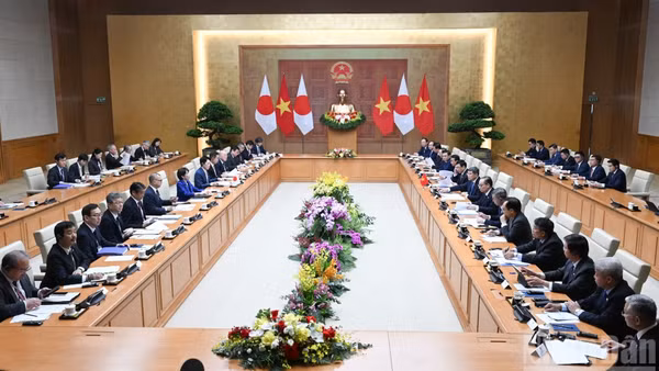 Quang cảnh hội đàm. (Ảnh: TRẦN HẢI)