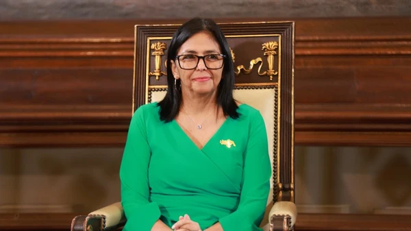 Bà Delcy Rodriguez tại lễ tuyên thệ nhậm chức quyền Tổng thống Venezuela, tại Caracas, ngày 5/1/2026. (Ảnh: THX/TTXVN)