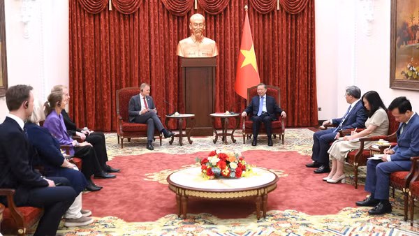 Quang cảnh cuộc tiếp. (Ảnh: ĐĂNG KHOA)