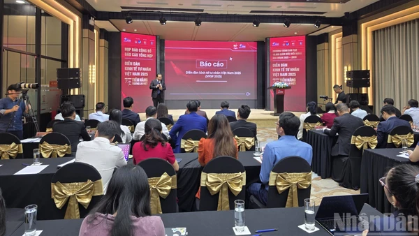Buổi họp báo công bố Báo cáo tổng hợp Diễn đàn Kinh tế tư nhân Việt Nam 2025.