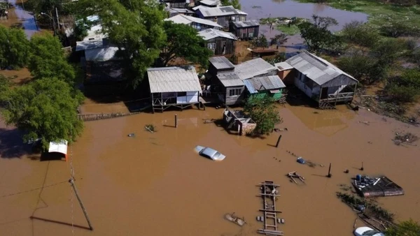 Ảnh minh họa: Khu vực bị ngập lụt ở Canoas, Rio Grande do Sul, Brazil, ngày 24/11/2023. (Ảnh: Tân Hoa Xã)