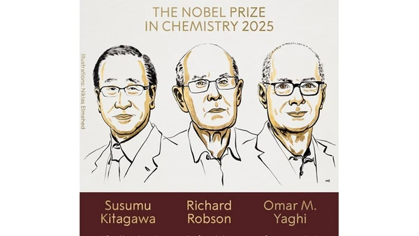 Ký họa chân dung chủ nhân của Giải Nobel Hóa học năm 2025. (Ảnh: Facebook Nobel Prize)