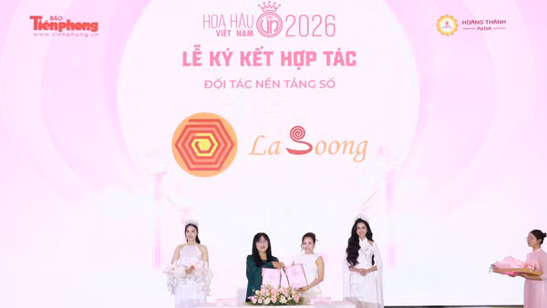 Nền tảng số LaSoong được lựa chọn là hạ tầng công nghệ đồng hành với Hoa hậu Việt Nam 2026. (Ảnh: Ban tổ chức cung cấp)