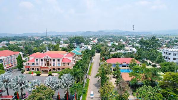 Trung tâm huyện Đạ Huoai, nơi có nhiều người dân Huế lập cư.