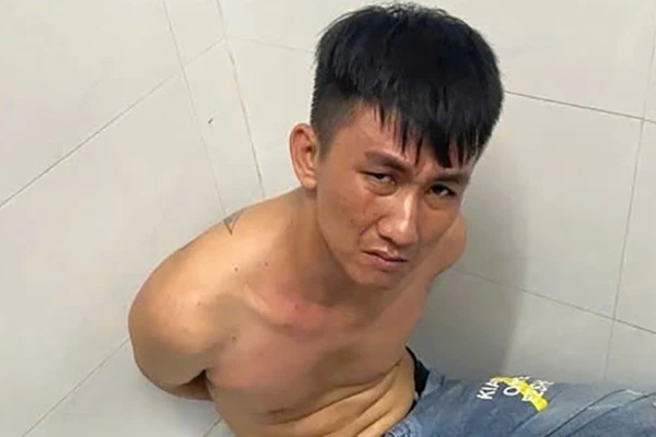 Đối tượng Nguyễn Minh Tâm bị Công an Vĩnh Long bắt giữ. (Ảnh: Công an cung cấp) 