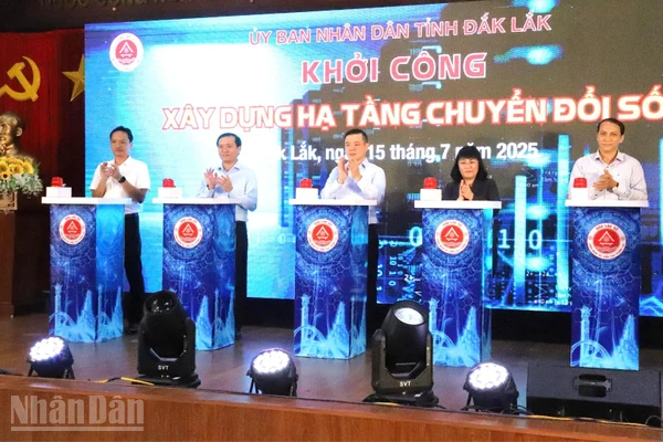 Ủy ban nhân dân tỉnh Đắk Lắk khởi công xây dựng hạ tầng chuyển đổi số vào tháng 7/2025.