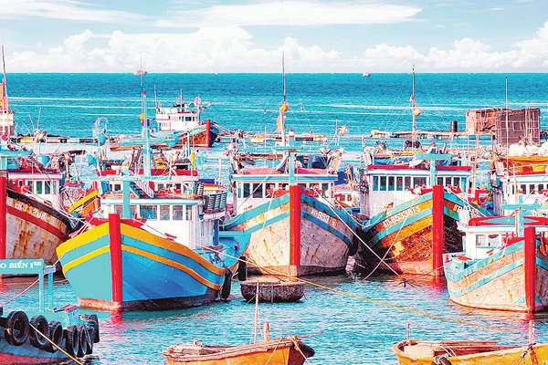 Nhiều tàu cá ở miền trung đã sử dụng công nghệ để ra khơi khai thác hải sản hiệu quả và bền vững. Ảnh: Ng Lân