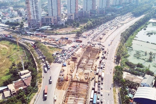 Nút giao thông An Phú - một dự án hạ tầng kỹ thuật trọng điểm của Thành phố Hồ Chí Minh. (Ảnh CTV)