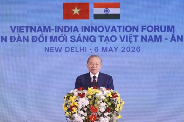 Tổng Bí thư, Chủ tịch nước Tô Lâm phát biểu tại Diễn đàn Đổi mới sáng tạo Việt Nam-Ấn Độ.