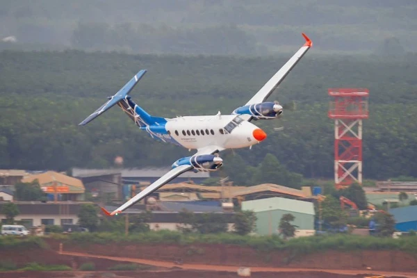 Máy bay thực hiện đợt bay hiệu chuẩn tại sân bay quốc tế Long Thành cuối tháng 9/2025.