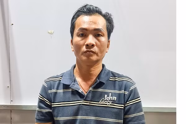 Đối tượng Vũ tại cơ quan Công an.