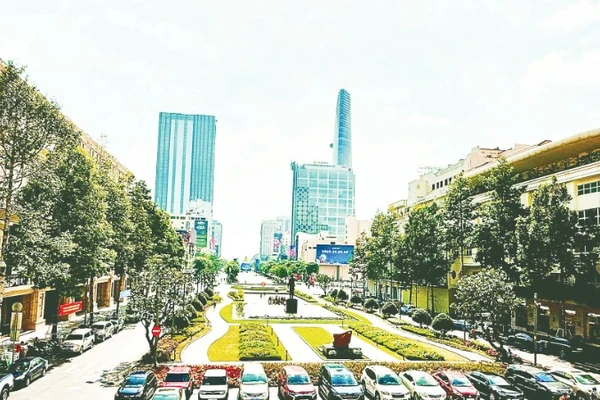 Một góc trung tâm Thành phố Hồ Chí Minh năng động và phát triển.