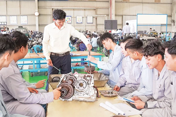 Cơ cấu chương trình đào tạo tại Trường cao đẳng THACO chiếm 70%. Nguồn: THACO