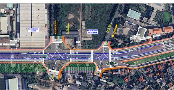 Phối cảnh cầu vượt trực thông trên tuyến đường Cổ Linh.