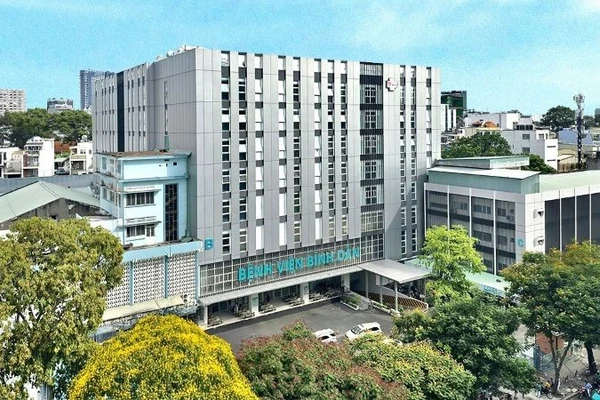 Trụ sở Bệnh viện Bình Dân ở phường Bàn Cờ, Thành phố Hồ Chí Minh. 