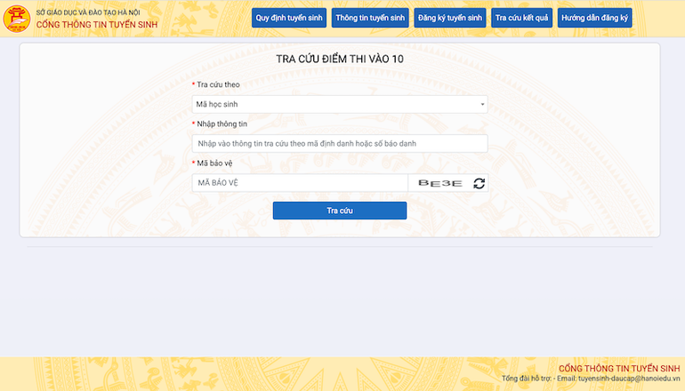 Giao diện Cổng tuyển sinh đầu cấp của Hà Nội, trang tra cứu điểm thi lớp 10 screen-shot-2025-07-03-at-34727-pm.png