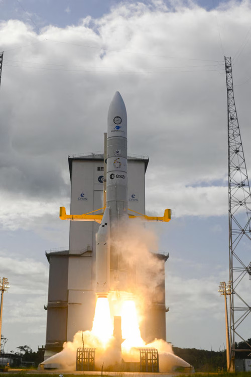 Tên lửa Ariane 6 được phóng từ khu vực Kourou, Guiana thuộc Pháp, ngày 9/7/2024. (Ảnh: ESA/REUTERS)