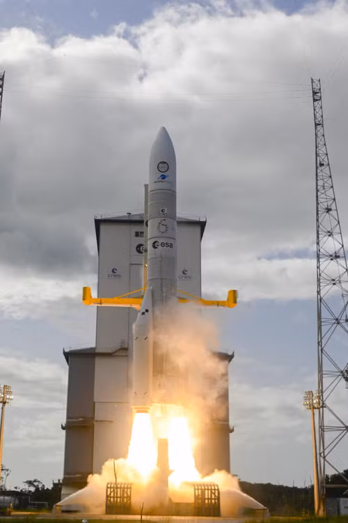 Tên lửa Ariane 6 được phóng từ khu vực Kourou, Guiana thuộc Pháp, ngày 9/7/2024. (Ảnh: ESA/REUTERS)