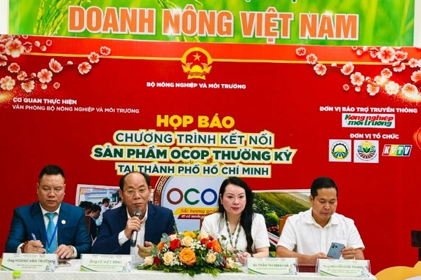 Ban Tổ chức thông tin về Chương trình “OCOP đặc sản vùng miền và ẩm thực” và “Sắc hương OCOP và Tết cổ truyền dân tộc”.
