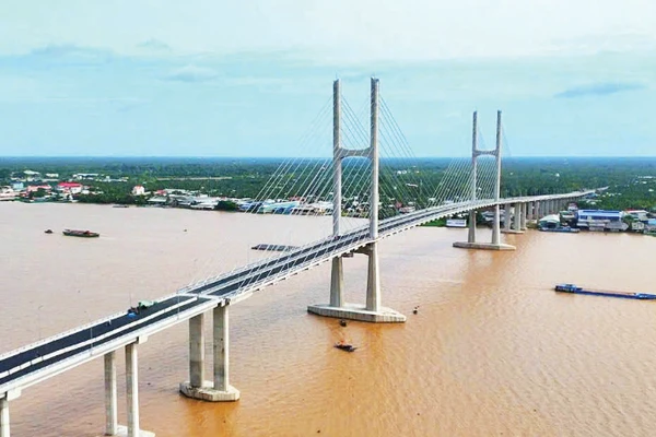 Cầu Rạch Miễu 2 khánh thành năm 2025. (Ảnh: HOÀNG TRUNG)