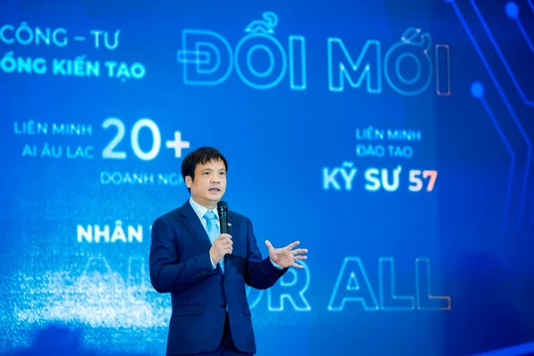 Ông Nguyễn Văn Khoa - Tổng giám đốc FPT: phát biểu tại Ngày hội Đổi mới sáng tạo quốc gia năm 2025.