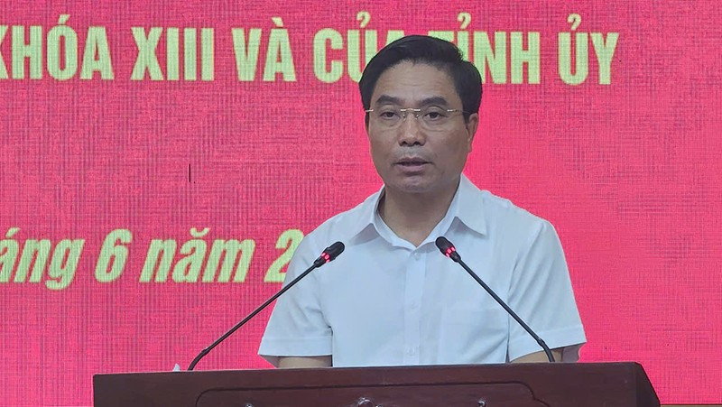 Bí thư Tỉnh ủy Thanh Hóa phát biểu ý kiến chỉ đạo. anh.jpg