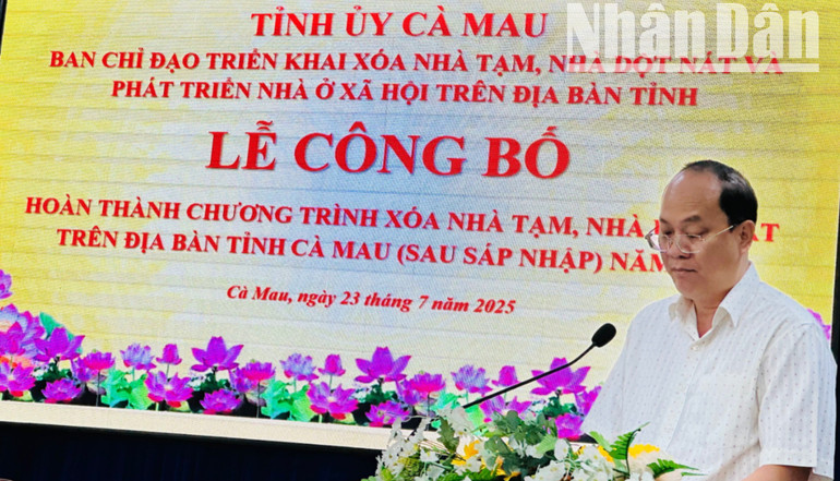 Đồng chí Bí thư Tỉnh ủy Cà Mau Nguyễn Hồ Hải phát biểu ý kiến chỉ đạo tại hội nghị. (Ảnh: TRỌNG DUY) img-2615-965.jpg