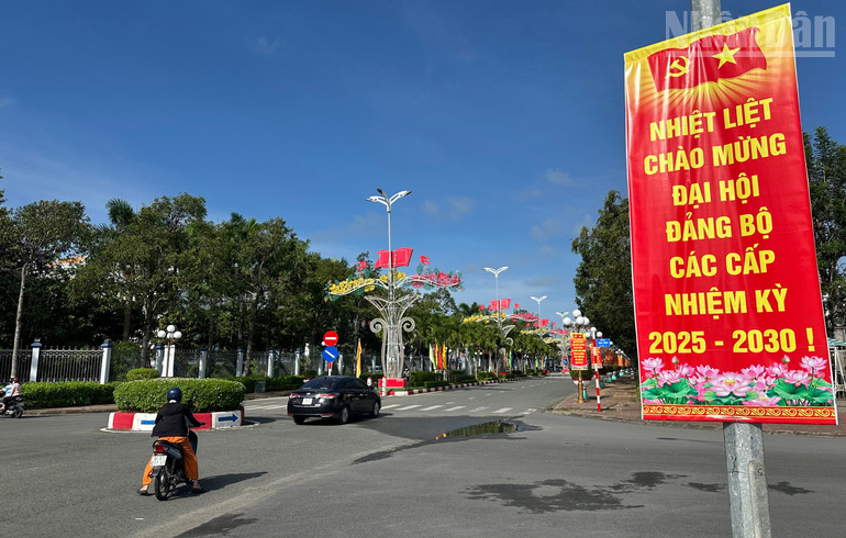 Đường phố tại phường Bạc Liêu (Cà Mau), sáng 10/8/2025. (Ảnh: TRỌNG DUY) ndo_tr_img-2919.jpg