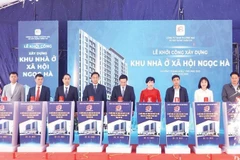 Lễ khởi công xây dựng khu Nhà ở xã hội Ngọc Hà, phường Thanh Miếu.