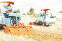 Cơ giới hóa trong khâu làm đất và xử lý rơm rạ sau thu hoạch, hạn chế đốt đồng khói bay gây ô nhiễm.