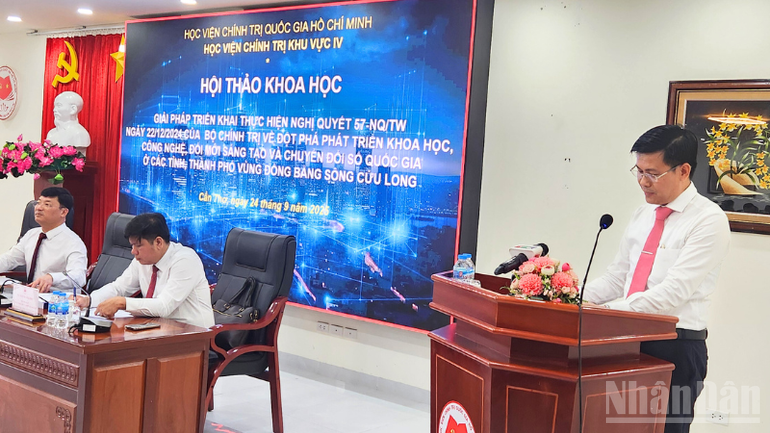 Các nội dung tham luận và thảo luận tại Hội thảo có ý nghĩa góp phần cụ thể hóa và xác định lộ trình cụ thể để Đồng bằng sông Cửu Long triển khai hiệu quả Nghị quyết 57-NQ/TW. ndo_br_thiet-ke-chua-co-ten-1.png