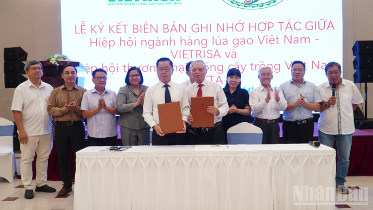 Ký kết Biên bản ghi nhớ hợp tác giữa Hiệp hội ngành hàng lúa gạo Việt Nam và Hiệp hội Thương mại giống cây trồng Việt Nam. ndo_br_thiet-ke-chua-co-ten-1.png