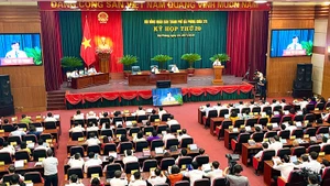Quang cảnh kỳ họp. (Ảnh: XUÂN TRƯỜNG)