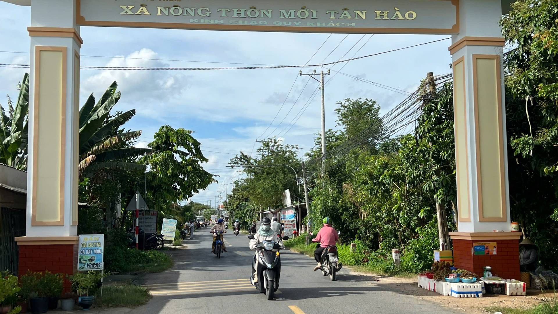 Xã anh hùng Tân Hào đang chuyển mình phát triển. (Ảnh: HOÀNG TRUNG)