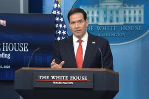 Ngoại trưởng Mỹ Marco Rubio phát biểu trong cuộc họp báo tại Nhà Trắng ở Washington, DC, Hoa Kỳ, ngày 5/5/2026. (Ảnh: Li Yuanqing/Xinhua)