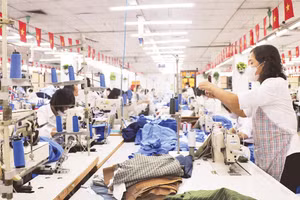 Sản xuất hàng may mặc xuất khẩu tại Tổng công ty May 10.