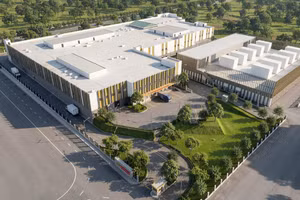 Toàn cảnh Nhà máy sản xuất suất ăn hàng không tại Phú Quốc nhìn từ trên cao. (Ảnh: Sun Group)