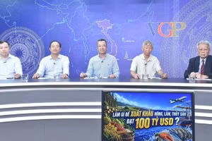 Quang cảnh cuộc Tọa đàm "Làm gì để xuất khẩu nông, lâm, thủy sản đạt 100 tỷ USD?". (Ảnh: VGP)