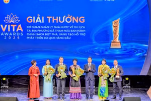 Các cơ quan quản lý nhà nước về du lịch tại địa phương đã tham mưu ban hành chính sách đột phá, sáng tạo hỗ trợ phát triển du lịch hàng đầu được tôn vinh tại lễ trao giải.