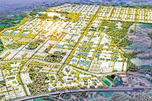 Phối cảnh Khu công nghiệp Phú Bình đang được triển khai xây dựng.