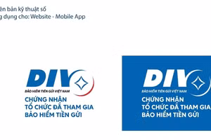 Biểu tượng tham gia bảo hiểm tiền gửi được hiển thị trên nền tảng số của tổ chức tham gia bảo hiểm tiền gửi.